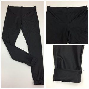 BDG Urban Outfitters Black Faux Leather Cuff Hem Leggings